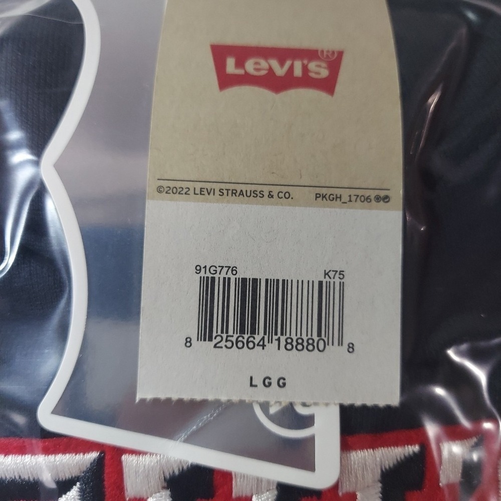 Levi's Boy's Hoodie Easy Fit Soft Fleece Size Large Dark Shadow Pine Trees $52 - Picture 6 of 6